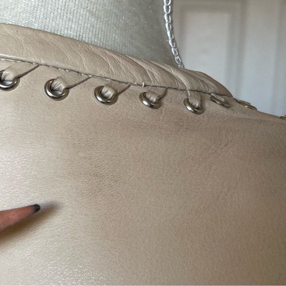 Basler Women’s Lamb Leather Jacket Size 36 Laced Leather Details Eye Hook - Picture 12 of 16